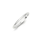 925 Sterling Silver Rhodium plated 2mm Half round Band Ring Jewelry Gifts for Women - Ring Size: 4 to 13.5