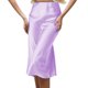 thumbnail image 1 of Gibobby Vestido de fiesta para mujer Elegante falda midi de satén para mujer con cintura alta que abraza la silueta de una línea(Morado,G), 1 of 3