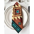 thumbnail image 2 of Turquoise Red Cloth Napkins Washable Set of 8, Southwest American Native Abstract Pattern Reusable Dinner Table Napkins Cloth Bulk for Weddings Kitchen Restaurants Hotel Events Parties 20 x 20 Inch, 2 of 9