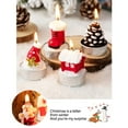 thumbnail image 5 of JilgTeok Clearance Mini Christmas Candles Set Santa Shaped Unscented Candles Tree Tea Lights Candles Tea Candles Winter Candles Home Decor Cute Stuff Christmas Decorations Merry Christmas Sign(3pc), 5 of 7