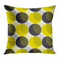 thumbnail image 1 of BOSDECO 80S Yellow Round Geometry and Memphis Post Modernist Pop Repeatable Abstract Black Bubble Circle Color Pillow Case Pillow Cover 20x20 inch, 1 of 1