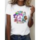 thumbnail image 1 of 1pc Women's Hippie Soul Graphic Print T-Shirt - Breathable Lightweight Soft Stretch Round Neck Tee for Concerts, Parties & Casual Wear - Machine Washable All-Season Comfort, Vibrant Pattern Shirt, 1 of 6