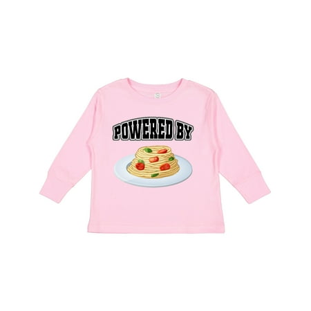 

Inktastic Powered by Spaghetti Gift Toddler Boy or Toddler Girl Long Sleeve T-Shirt