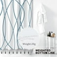 thumbnail image 2 of Navy Blue Shower Curtain for Bathroom with Hooks, Extra Long Shower Curtain Set Stripe Bath Curtains Decor White Shower Curtains Weighted Hem Water Repellent Washable, 72x84, 2 of 6