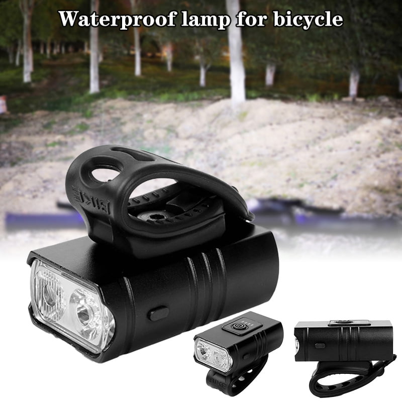 Bicycle Bike Headlight USB LED Light Front Lamp Alloy Shell 30W Waterproof Set 