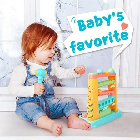 Oefntac Toys Track Percussion Whack Ball Toy Interactive Kids Game,ABS Plastic Hammer and Ball Set,Hand Eye Coordination Early Learning,Portable Parent Child Playroom Toys