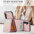 thumbnail image 6 of Allytechgroup Galaxy A54 5G Wallet Case, Premium PU Leather RFID Blocking Cards Slots Stand Drop Resistance Shockproof Bumper Retro Phone Case for Samsung Galaxy A54 5G, Pink, 6 of 8