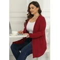 thumbnail image 4 of Daystry Women's Plus Size Open Front Casual Long Sleeve Lightweight Drape Cardigans Soft with Pockets, 4 of 12