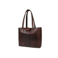 thumbnail image 3 of Aaron Leather Goods Genuine Leather Work Totes with Pouch for Women  Handbag - Brown, 3 of 13