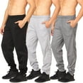thumbnail image 5 of Essential Elements 3 Pack: Men's Active Performance Lounge Casual Tech Fleece Sweatpants XX-Large, Set C, 5 of 7