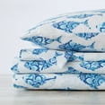 thumbnail image 4 of Great Bay Home Coastal Microfiber Wrinkle Resistant Sheet Set  (Twin, Fish), 4 of 6