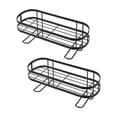 thumbnail image 2 of Organizador de baño de hierro 2pcs Sunnimix Estante de almacenamiento de inodoro Negro, 2 of 8