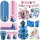 thumbnail image 2 of Decoración para fiesta de cumpleaños de Frozen de Disney, Reina de las Nieves, Anna, Elsa, globo rosa y azul, servilleta de papel, plato, taza, suministros para baby shower para niños, 2 of 5