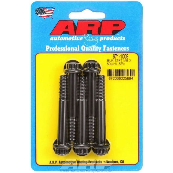 Autoracing Products 671-1009 Bolt Kit - 12pt. (5) 8mm x 1.25 x 60mm