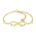 thumbnail image 1 of SERASAR 925 Sterling Silver Bracelet "Infinity" with 18k Gold Plating, Gold, Including Gift box, 1 of 5