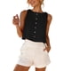 thumbnail image 5 of Craaazy Women's Relaxed Fit Round Neck Tank Top, Solid Color Sleeveless Cotton Top, Loose Comfy Reversible Casual Vest for Daily Wear Gifts, 5 of 9