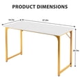 thumbnail image 4 of YRLLENSDAN 19.7×47 Computer Desk for Two Monitors Study Desk Writing Desk Office Desk Study Table for Adult Work Desk for Home Simple Industrial Desk,White, 4 of 7