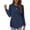 05#Dark Blue, variant on Womens Sweatshirt Crewneck Long Sleeve Shirts Loose Tops Curved Hem Pullover Fall Fashion Winter Clothing Wine S