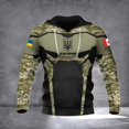 thumbnail image 3 of Nueva sudadera con capucha con estampado de camuflaje y bandera de Canadá con emblema nacional ucraniano en 3D para hombres y mujeres, sudadera informal con capucha militar, ropa, 3 of 5