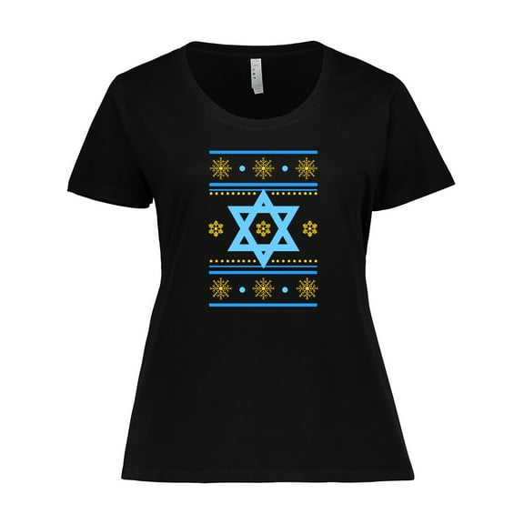Inktastic Hanukkah Ugly Sweater Women's Plus Size T-Shirt