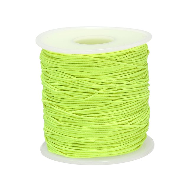 Unique Bargains Elastic Cord Stretchy String 0.8mm 109 Yards Fluorescent Yellow for Craft, Jewelry Making, Bracelets, Necklaces, Beading