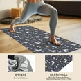 thumbnail image 4 of Dark Blue Cartoon Unicorn Christmas Pattern Hot Yoga Mat Towel Non Slip for Hot Yoga - Quick-Drying Yoga Mat Cover with 4 Corner Pockets with Travel Bag - Hot Yoga Towel Non Slip 70"x26", 4 of 6