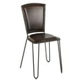 thumbnail image 2 of Lumisource Ali Industrial Dining Chair in Black Metal and Espresso Leather - Set of 2, 2 of 6