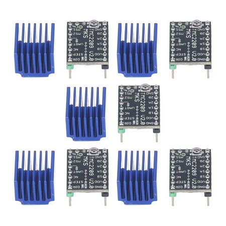 

5 Sets Stepper Motor Driver Kit Ultra Silent Motor Drive Module with Heat Sink 5.528V MKS TMC2209