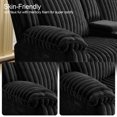 thumbnail image 4 of Power Reclining Sectional Recliner With Wireless Charging, Faux Fur Reclining Sectional Couch Sofa Electric Sectional Recliner USB Port, Cup Holder, Storage Console For Living Room, 4 of 6