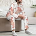 thumbnail image 5 of Mens Pajamas Set - Cartoon Cute Axolotl White Soft Notched Collar Pajamas for Men Long Sleeve Men's Sleepwear pjs Sets with Pockets, 5 of 5