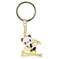 thumbnail image 1 of Ski Keychain, Alloy Skiing Keychains  For Daily Use For Bags X-1280 Ski Panda Gold, 1 of 1