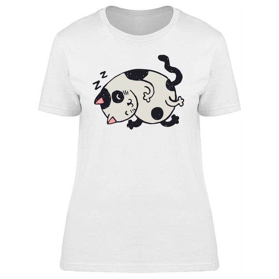Cute Cat Sleeping Tee Women's -Image by Shutterstock