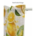 thumbnail image 5 of Lemon Summer Linen Curtain Valance for Bedroom/Bathroom/Kitchen/Office/Living/Dining Room Window,Botanical Tropical Fruit Watercolor Pocket Topper Drapes Decorative Cafe Drapery Panel 54"x18", 5 of 6