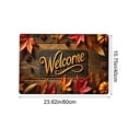 thumbnail image 6 of CYBIBO Fall Floor Mats, Maple Leaves Decorative Front Door Mats with Welcome Print, Bedroom Bathroom Kitchen Crafting Wood Floor Patterns Rugs, 23.6x15.8 Inches, 6 of 6