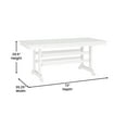 thumbnail image 4 of Emma + Oliver Indoor-Outdoor 72" Rectangle Adirondack Dining Table for 6 with Recycled HDPE Construction in White, 4 of 8