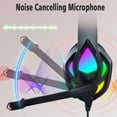 thumbnail image 3 of Auriculares para juegos, auriculares supraaurales para juegos con micrófono con cancelación de ruido, sonido envolvente de graves estéreo, orejeras con memoria suave, luz LED, auriculares para juegos, 3 of 7
