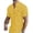 Yellow, variant on Yifymode Men's Mandarin Collar Linen Henley Shirt, Short Sleeve Chest Pocket Comfort Casual Top Black L