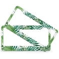 thumbnail image 2 of License Plate Frames Tropical Palm Leaves License Plate Cover Frame 2 PCS Tropical Green Plant Quality Aluminum License Plate Frame for Girl Women Men Vehicles, 2 of 6