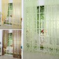 thumbnail image 4 of EIMELI Leaf Type Tulle Voile Door Window Curtain Drape Panel Sheer Scarf Valance Yellow, 4 of 4