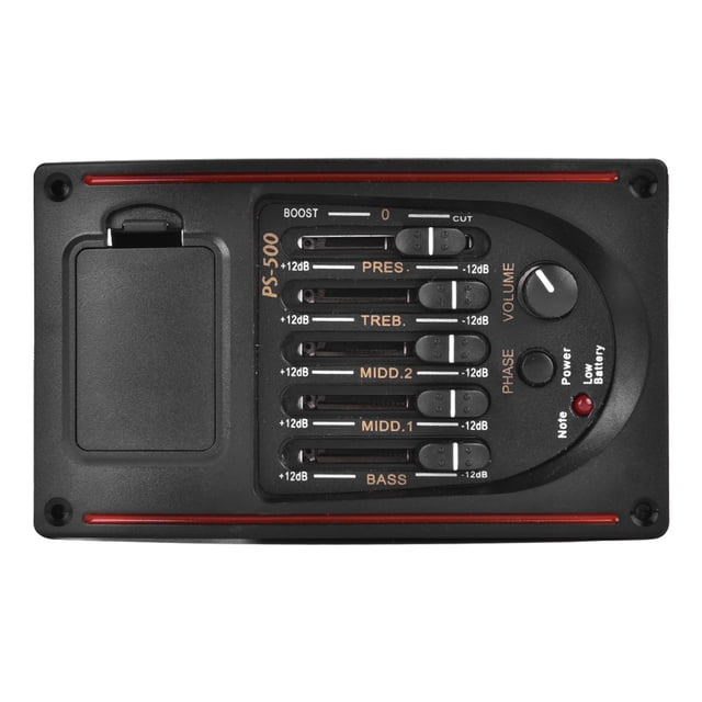 EQ PS-500 Ecualizador de 5 bandas Sintonizador digital Pastilla para guitarra acústica