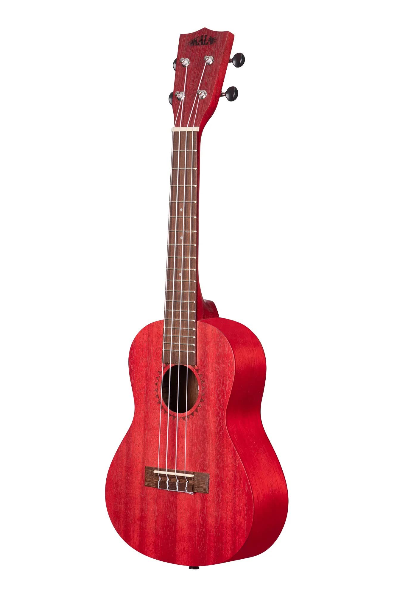 Kala MRT-RED-C, Modern Meranti in Watercolors Ukulele - Adobe Red Concert Bundle with Gig Bag, Tuner, DVD, and Austin Bazaar Polishing Cloth