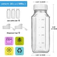 thumbnail image 4 of Set de 3 Botellas de Cristal de 16 oz con Tapas Herméticas y Boquillas Vertedoras para Jugos, Leche Materna y Bebidas, 4 of 5