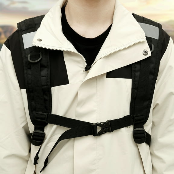 Sutowe Polyester Backpack Strap Replacement with 360 Degree Rotating Alloy/Plastic Clip Adjustable Shoulder Strap Replacement for Backpack Dry Bag Black