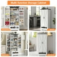 thumbnail image 2 of Modfurne Pantry Cabinet, Pantry Storage Cabinet with Adjustable Shelves and Drawer, Kitchen Buffet Cupboards Storage Shelf for Home Office Use， White, 2 of 8