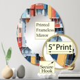 thumbnail image 3 of DESIGN ART Designart "Cityscape Colorful Patterns I" Architecture Modern Wall Mirror 20in.x30in., 3 of 5
