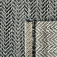 thumbnail image 4 of SAFAVIEH Courtyard Blazhe Chevron Indoor/Outdoor Runner Rug, Black/Beige, 2'3" x 10', 4 of 8