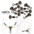 thumbnail image 4 of 10Pcs Fishing Swivel Line Connector High Strength Accessories Copper Clip Lure Snap for Fishing Trolling Sea Welding - S S, 4 of 10