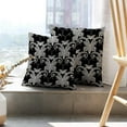 thumbnail image 6 of LALILO Throw Pillow Covers Floral Black White Baroque Damask Cushion Cover 18" x 18", 2 Pack, 6 of 6