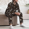 thumbnail image 7 of Sikiie Pirate Skulls Mens Pajama Set, Soft Warm Long Sleeve Sleepwear, Cozy Button-Down Pjs for Men-X-Large, 7 of 7