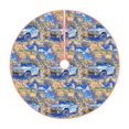 Christmas Tree Skirt, SUV travel car Christmas Decorations Funny Tree